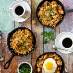 Turkey Holiday Hash (Thanksgiving Leftovers recipe). A savory recipes using turkey, dressing, gravy and fresh ingredients to create a leftovers recipe you'll love. BoulderLocavore.com