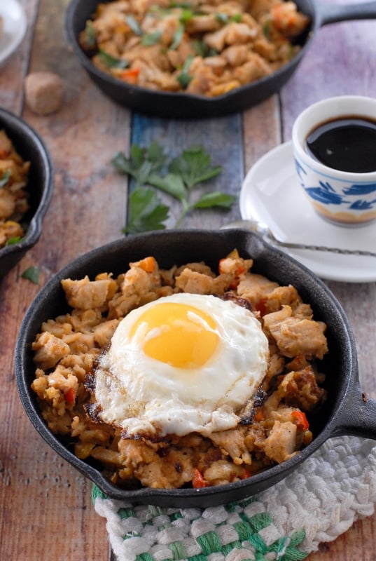 Turkey Holiday Hash with Sunny Side Up Egg 