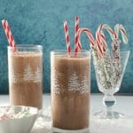 Arctic Peppermint Mocha Shake  with striped straws