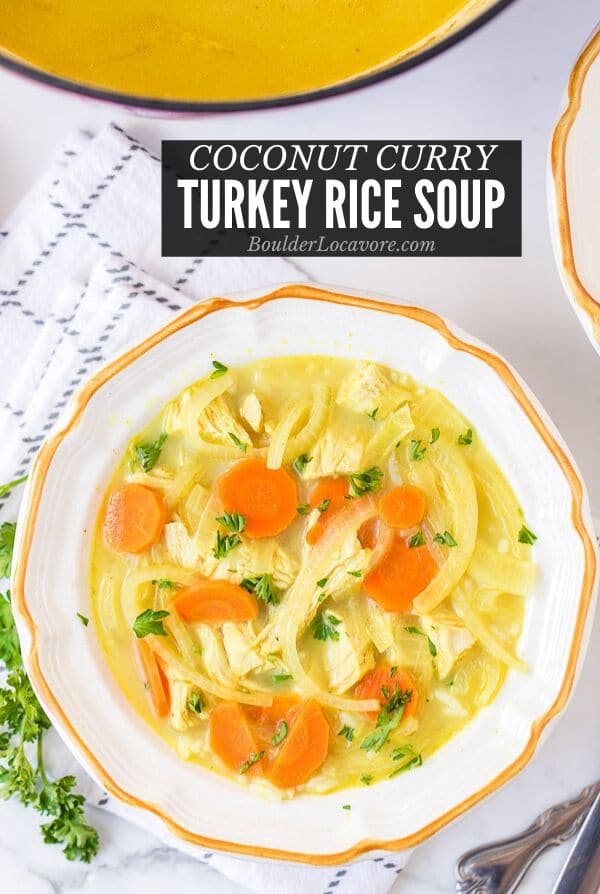 Coconut Curry Turkey Rice Soup