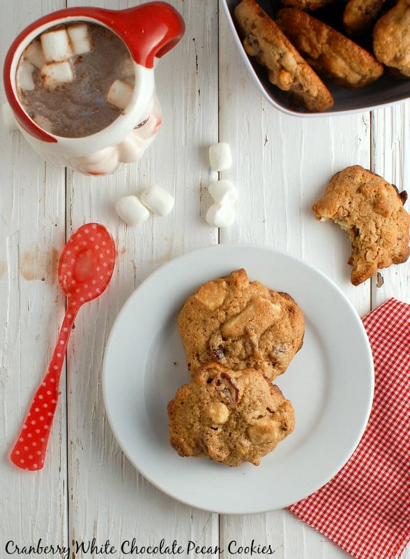 Cranberry White Chocolate Pecan Cookies