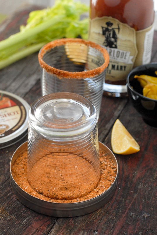 Motherlode Provisions Bloody Marys - Bacon Salt Rimmed glass - 