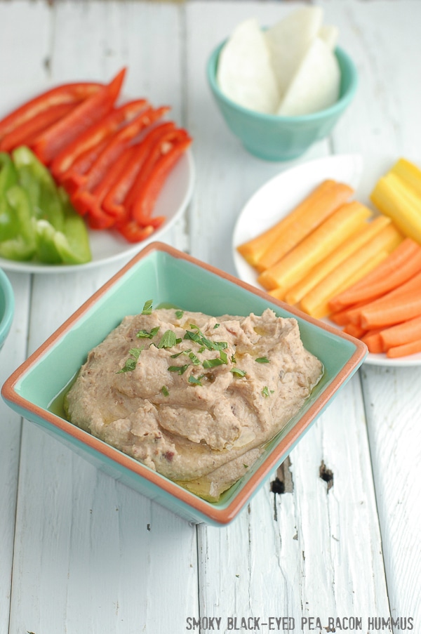 Smoky Black-Eyed Pea Bacon Hummus 