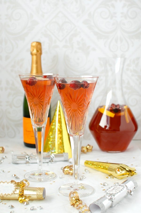 Sparkling Cranberry-Orange Champagne Punch