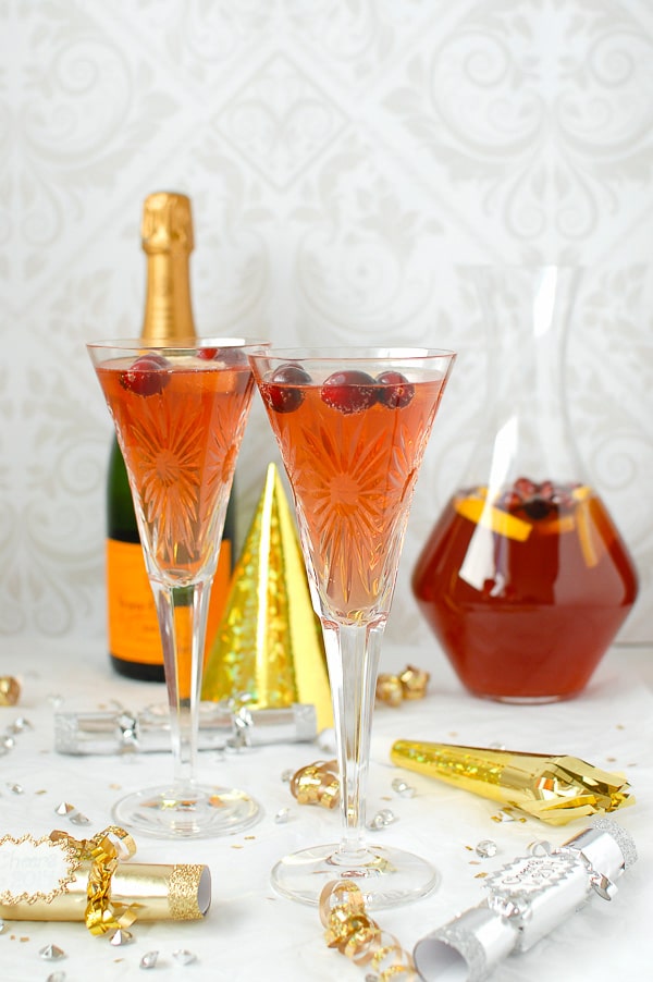 Sparkling Cranberry-Orange Champagne Punch