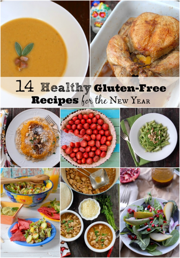 14 Healthy Gluten-Free Recipes for the New Year title collage