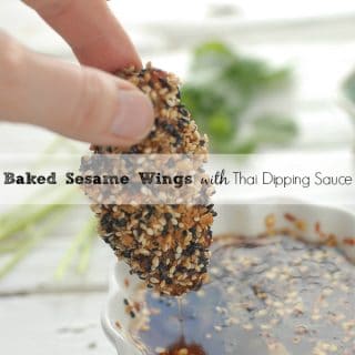 Baked Sesame Wings with Thai Dipping Sauce title image