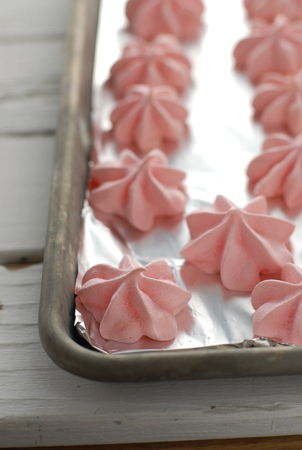 Forget Me Nots rose-flavored meringues batch 