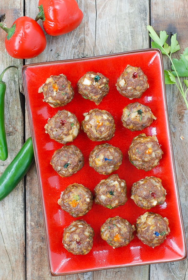 Mini Taco Meatballs {appetizers} 