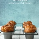 Gluten-Free Spring Lemon-Herb Popovers in pan