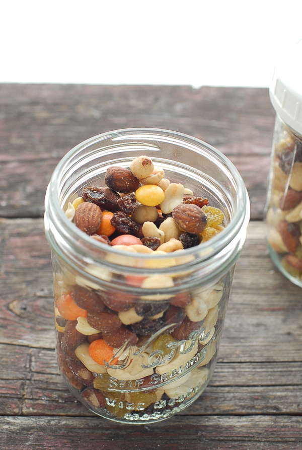 Smoky Trail Mix in jar