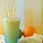 Sunshine Smoothie with straws