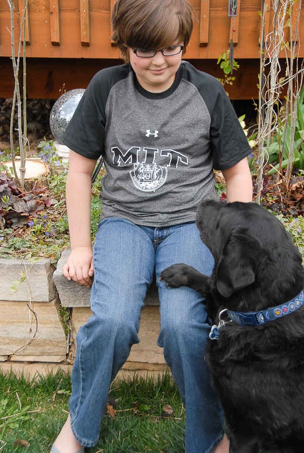 Boy with dog