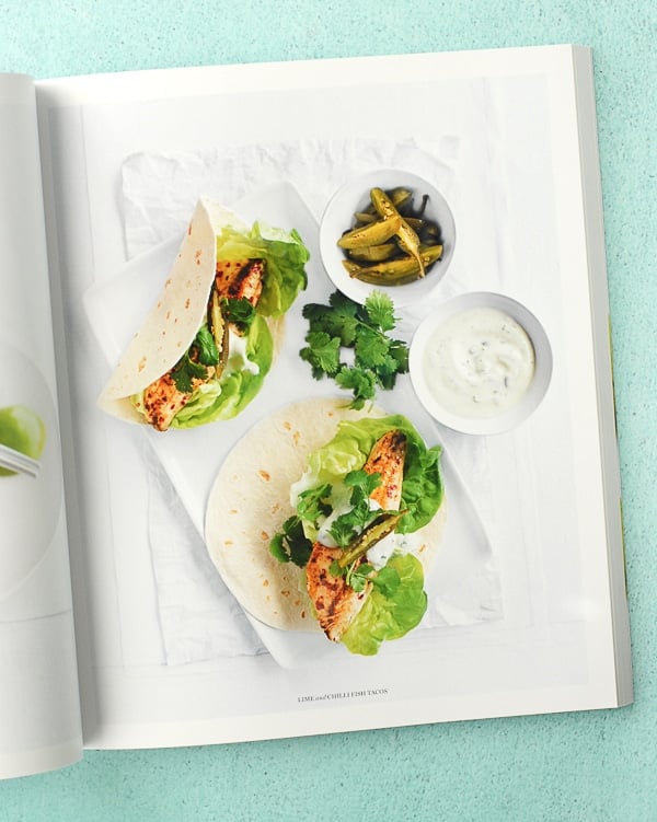 LIme and Chili Fish Tacos from Donna Hay's Light and Fresh Cookbook