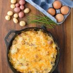 Smoky Ham Cheese Potato Frittata