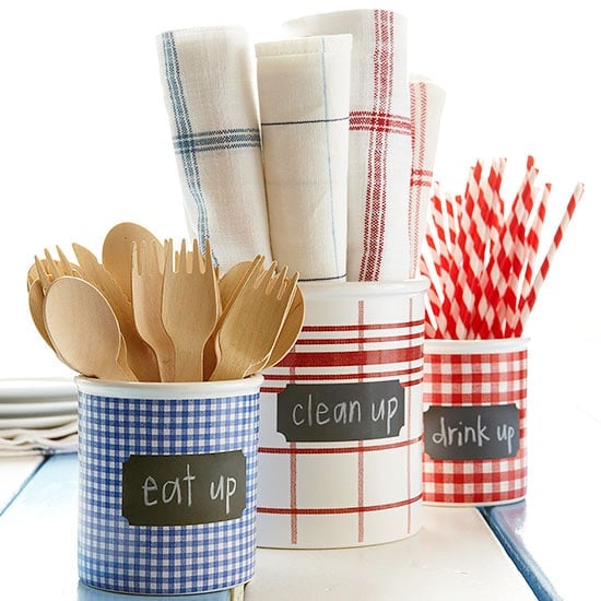 DIY Patriotic Utensil Caddys 