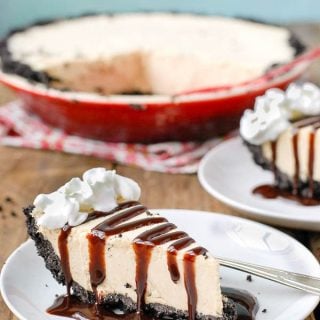 Frozen Chocolate Fluffernutter (Peanut Butter Marshmallow) Pie