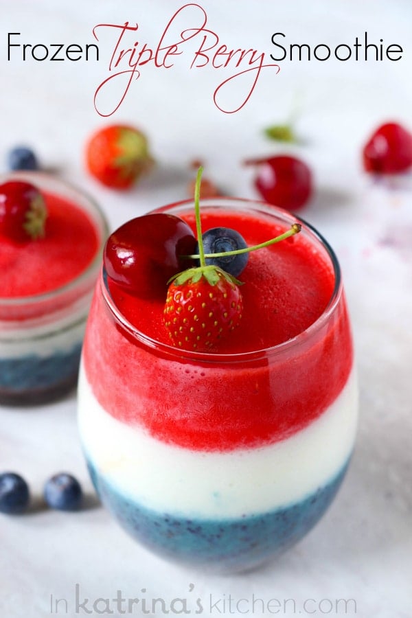 Patriotic frozen smoothie