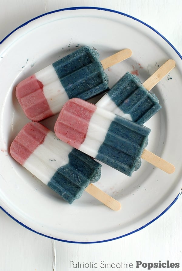 Patriotic Smoothie Popsicles 