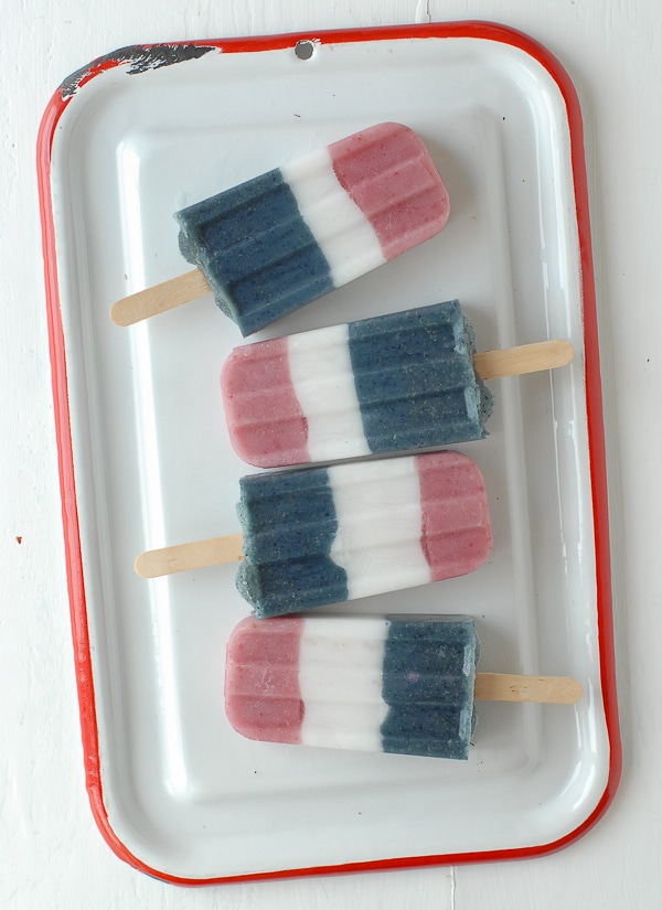 Patriotic Smoothie Popsicles 