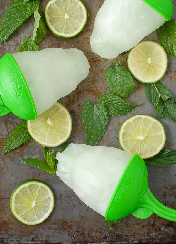 Limeade Ginger Mint Bug shaped Popsicles 