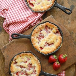 Miniature Strawberry Buttermilk Buckle