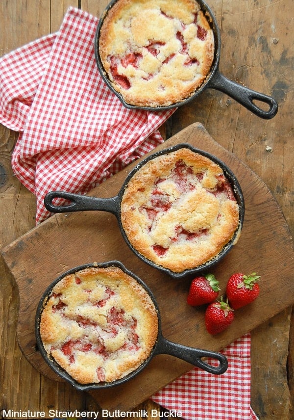 Miniature Strawberry Buttermilk Buckle