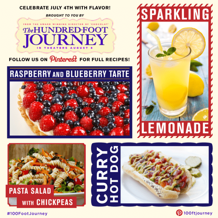 100 Foot Journey July 4th Recipes