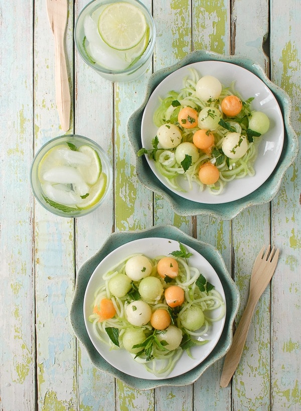 Cucumber Melon Spa Salad 