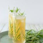 Lemongrass-Lavender Green Sun Tea with mint