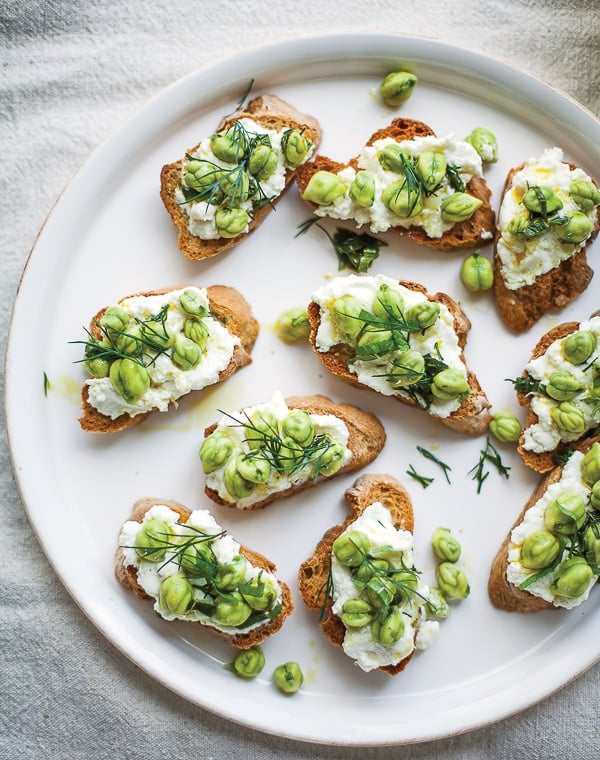 Fresh Chickpeas on Toast 