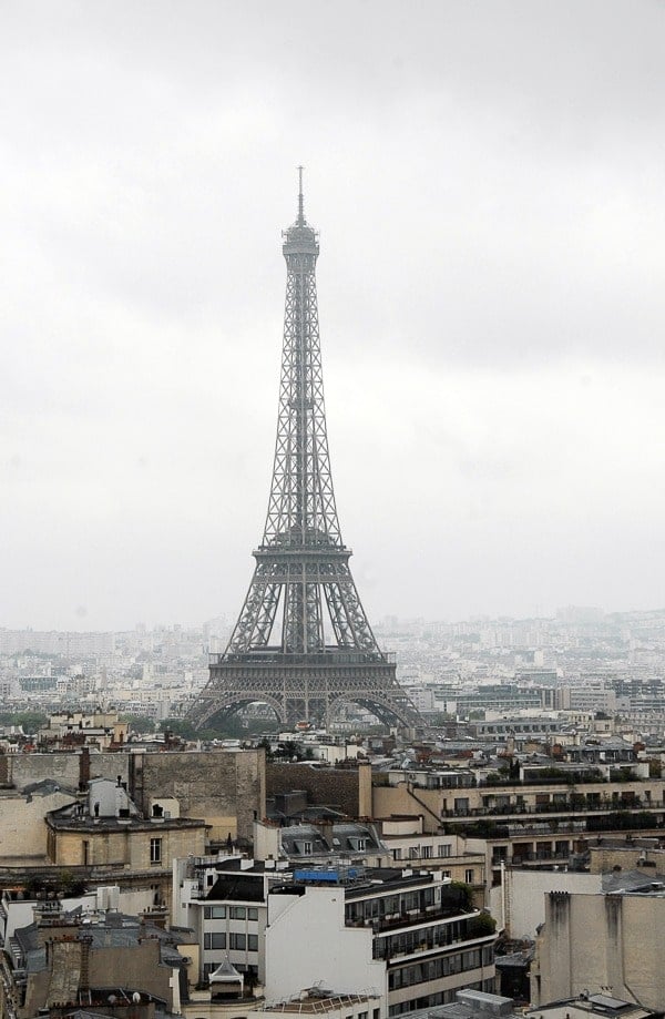 Eiffel Tower from top of Arc de Triomphe