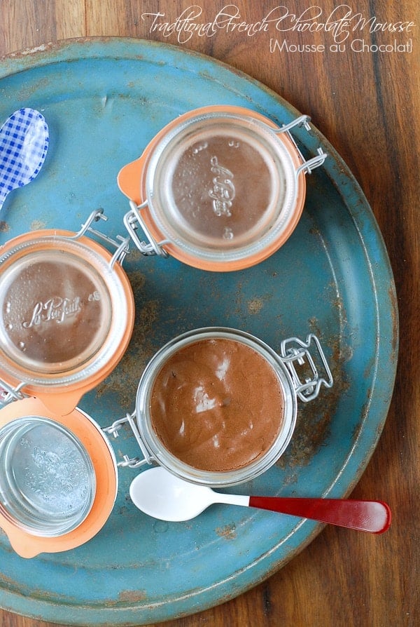 le Parfait jars of Mousse au Chocolat, traditional French Chocolate Mousse. - BoulderLocavore