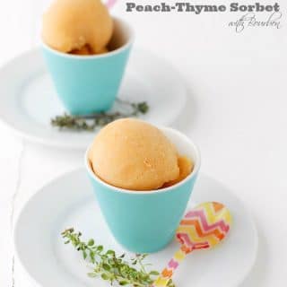 Peach-Thyme Sorbet scoop