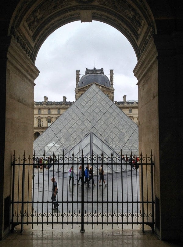 the Louvre pyramid 