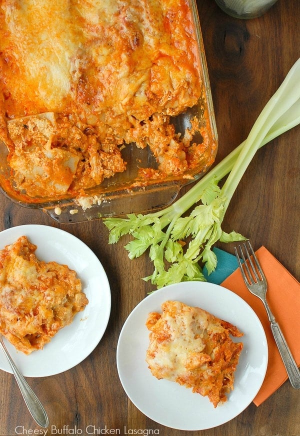 Cheesy Buffalo Chicken Lasagna