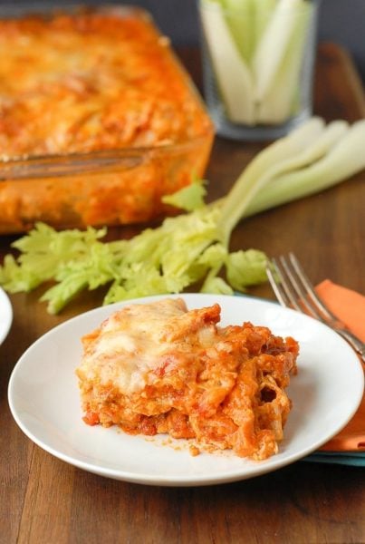 Cheesy Buffalo Chicken Lasagna