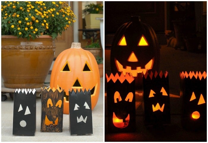 DIY Milk Carton JackoLantern Luminarias 