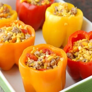Sausage and Orzo Stuffed Sweet Peppers - BoulderLocavore.com