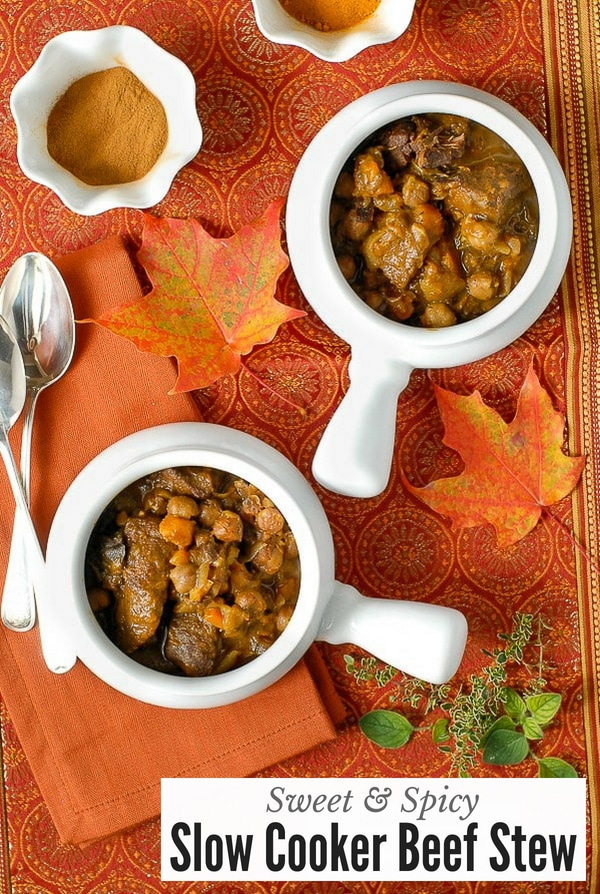 Sweet & Spicy Slow Cooker Beef Stew title image