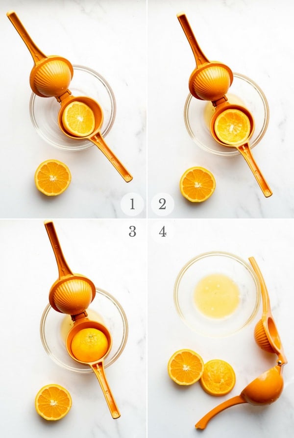How to Juice an Orange with a handheld juicer (photos)
