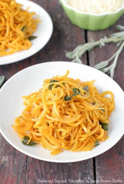 Butternut Squash Noodles in Sage Brown Butter