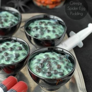 Creepy Spider Egg Pudding