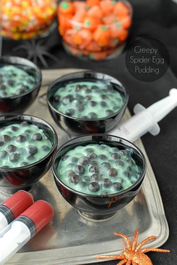 Creepy Spider Egg Pudding