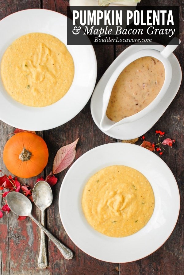 Pumpkin Polenta with Maple Bacon Gravy title