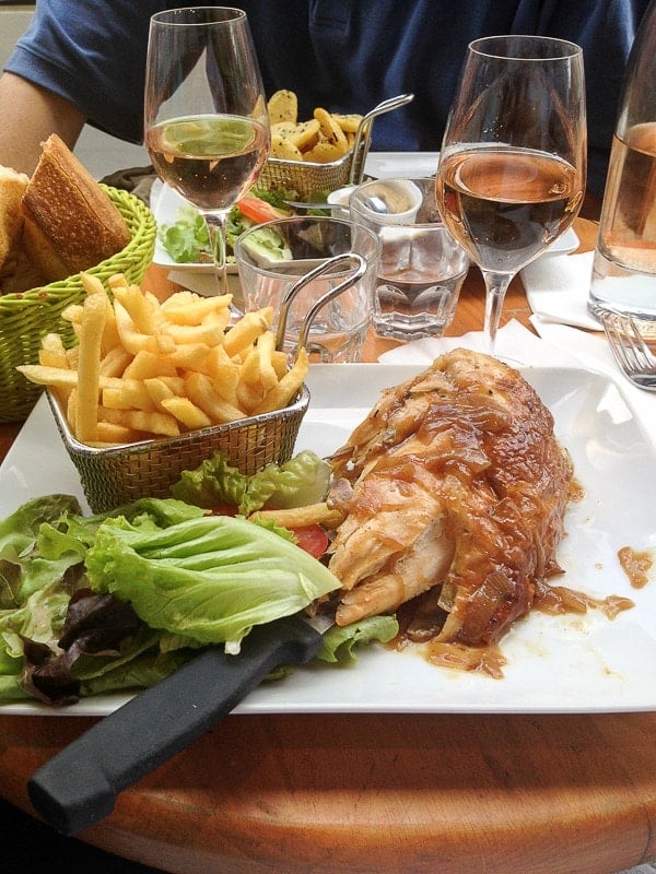 Roast chicken and pomme frites Chinon 3 Paris 