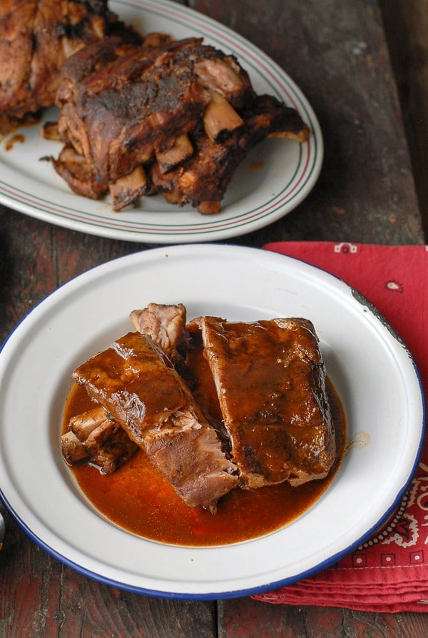  Slow Cooker Root Beer Baby Back Ribs with sauce