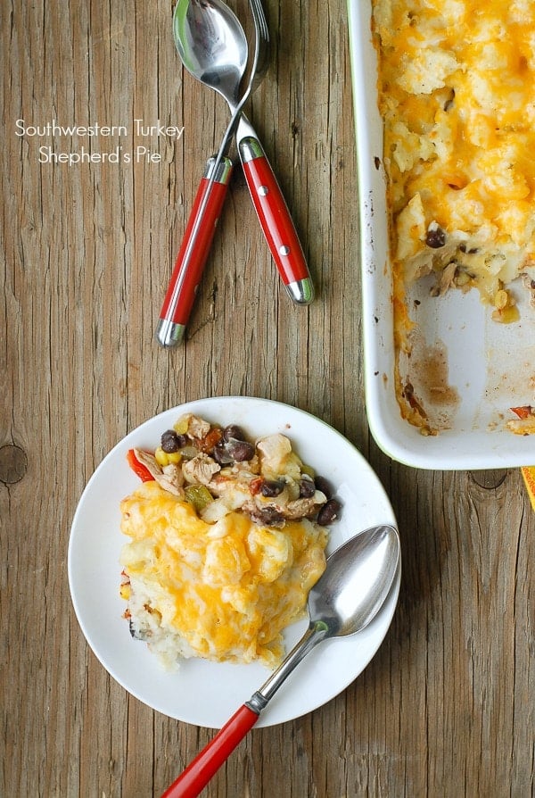 Helping of Southwestern Turkey Shepherd\'s Pie