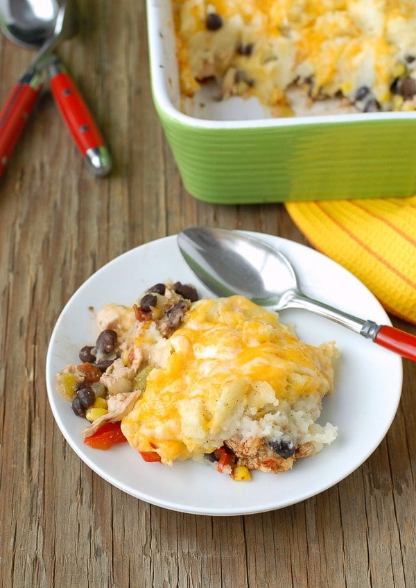 Helping of Southwestern Turkey Shepherd\'s Pie