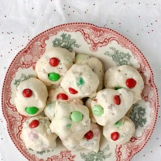 Mint M&M Forgotten Cookies {no bake gluten-free} - BoulderLocavore.com